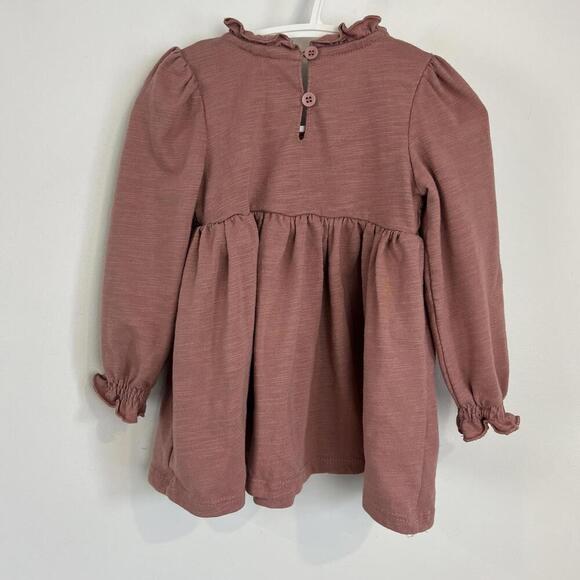 Tahari Little Girls Size 2T Blush Pink Babydoll Long Sleeve Dress 2 24 Months - Picture 2 of 9